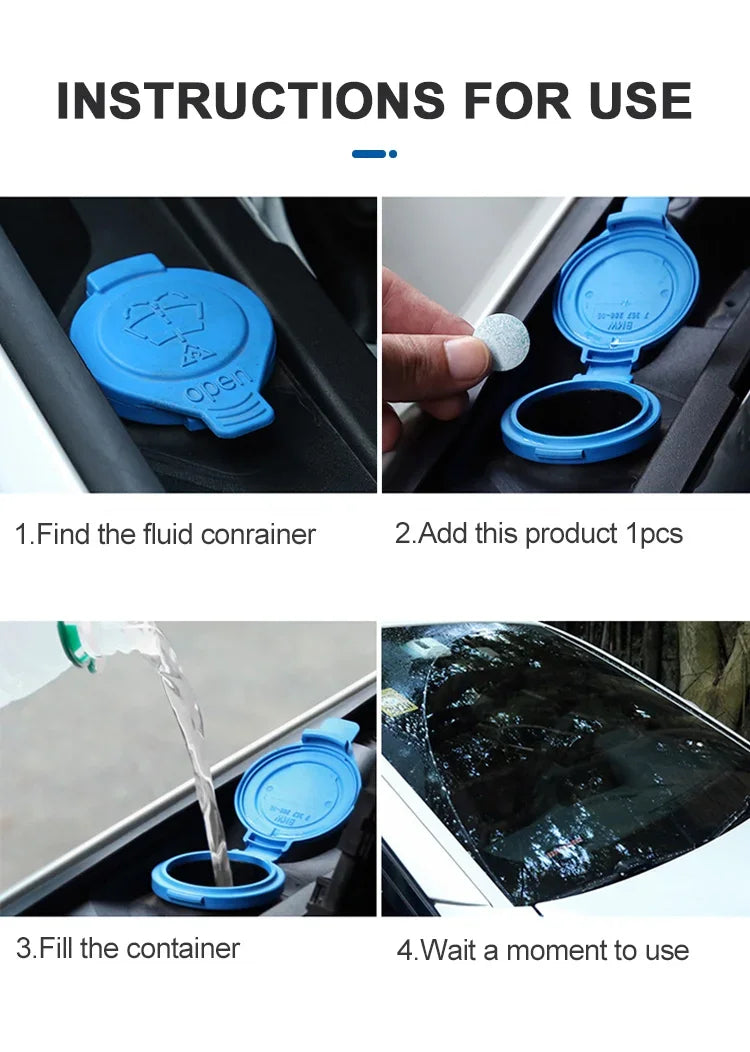 Car Windshield Washer Fluid Concentrated Tablets